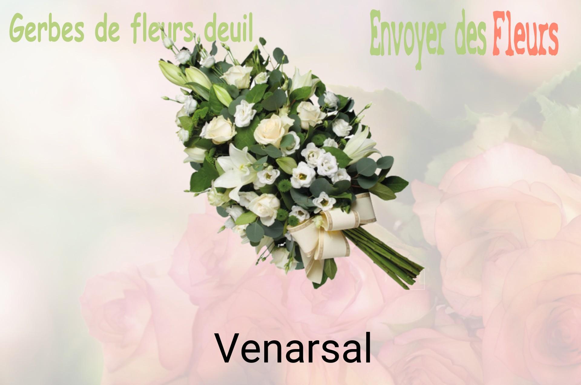 Gerbe de fleurs de deuil livrée à Venarsal
